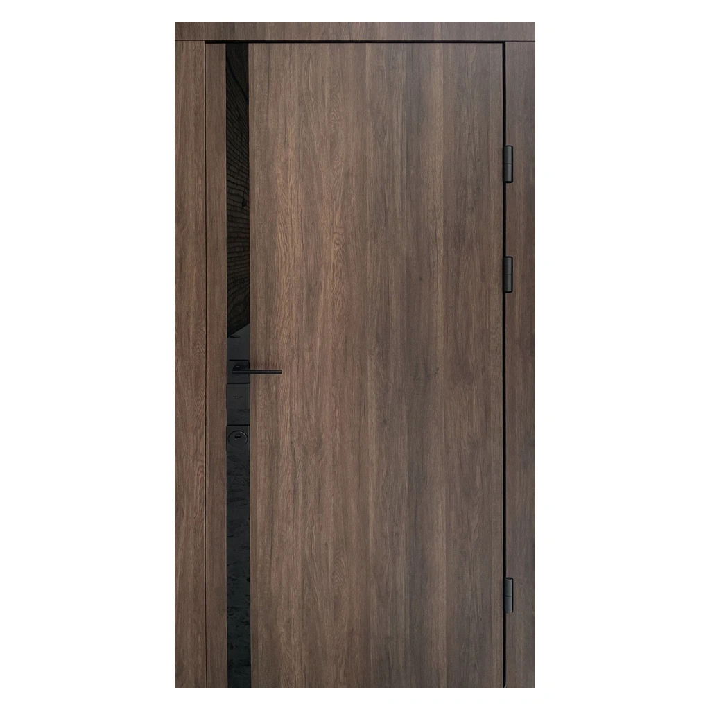 Теплі сталеві двері qdoors з оздобленням під дерево