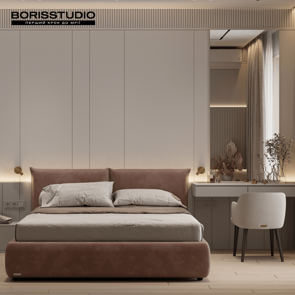 Дизайн интерьера спальни для квартиры от BORISSTUDIO